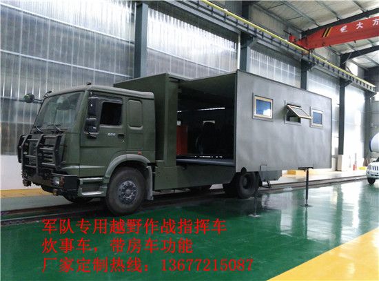東風(fēng)野外自行式炊事車(chē)部隊及公安等野外執行任務(wù)使用